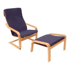 Armchair Replacement Cover for Poang & Pello Chairs With Footrest Ikea Slipcover