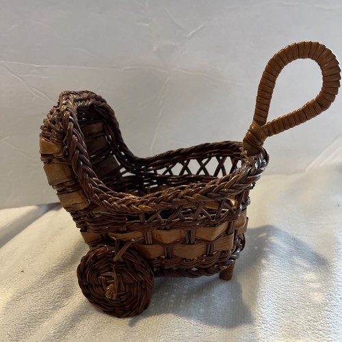 Small vintage wicker - wicker, basket