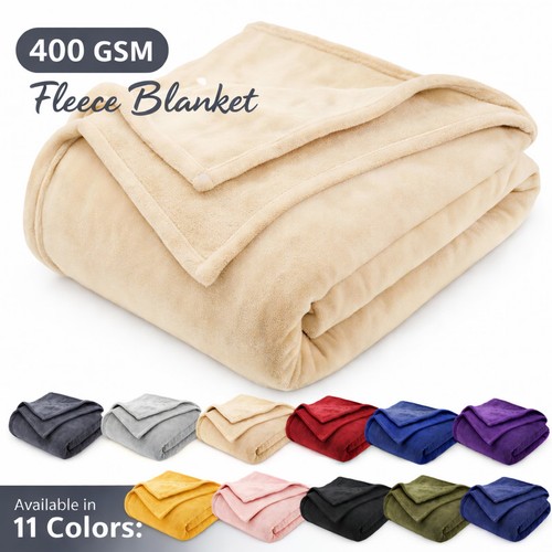 Faux fur fleece blanket - fur,