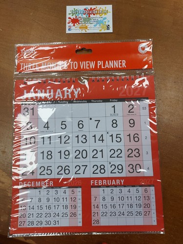 2027 hanging calendar three - 2027,