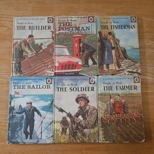 6 Vintage Ladybird People At Work Books Series 606B John Berry Fisherman etc K2