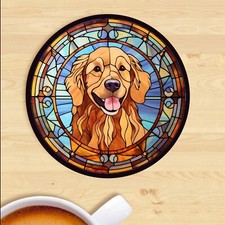 Pet Dog Coaster, Stained Glass