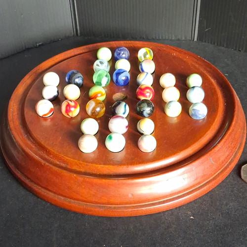 Antique solitaire board - board, with