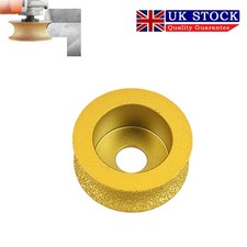 20-25mm Round Dry Vacuum Brazed-Diamond Grinding Wheel Demi Bullnose Edge UK