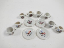 Made in Japan Vintage Miniature Porcelain Tea Set Floral Bird Design Collectible