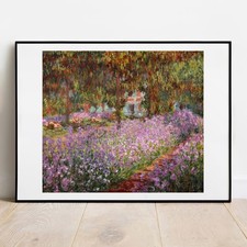 Art print monet garden - print,