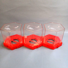 3x Official Disney Infinity Modular Figure Display Cases Plastic Hexagonal Boxes