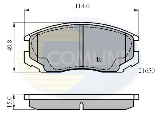 Comline front brake pad - front, set