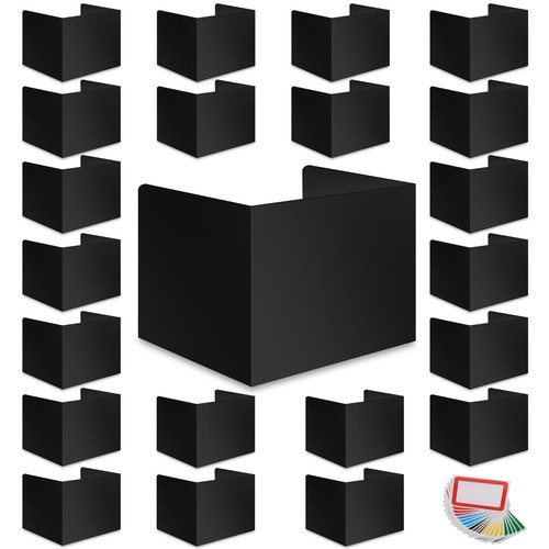 Pack black desk dividers - 22-pack,