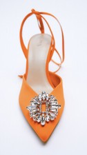 Zara Strappy Sparkly  Orange