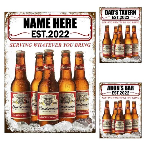 Personalised sign metal - metal, pub