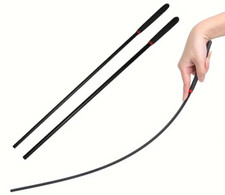 BDSM Black PVC Resin Horse Whip with Ergonomic Grip...