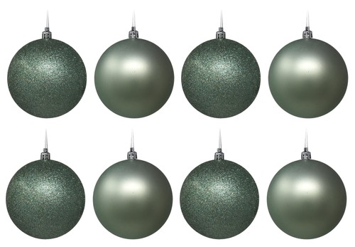 Green matte and glitter - matte,