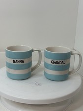Very Rare TG Green Cornishware ‘Nanna’ + ‘Grandad’ Mugs