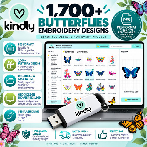 700 butterfly embroidery - 1,700,