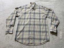 Vintage Burberry Check Shirt Collared Burberrys of London Plaid Size Medium
