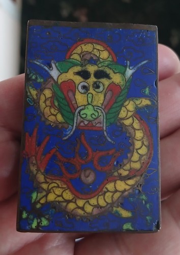 Cloisonne enamel brass match - enamel,