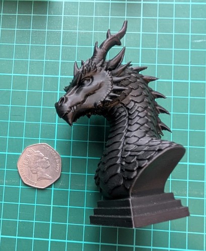 Resin dragon head busk - dragon,