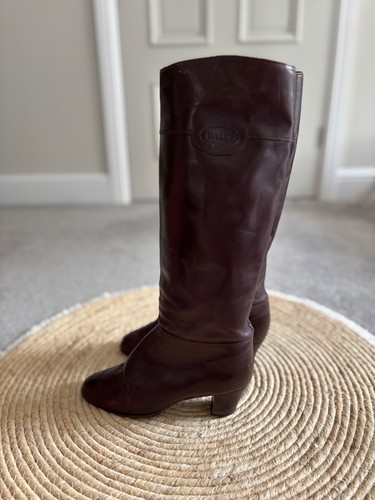 Bally vintage brown knee high - vintage,