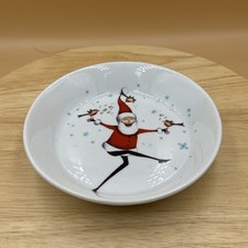 Royal Worcester Clare Mackie Small Xmas Dish 2005 Vintage Uk Only. 11 cm 