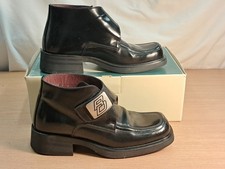 Pair of Red or Dead Black Leather Boots - Marlin - UK Size 9