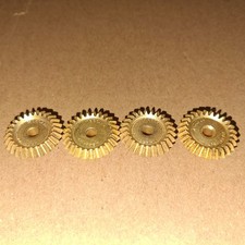 4 X #30  SUPER SHINY BRASS 26 TEETH BEVEL GEAR(ALLPRE WAR DOUBLE"MECCANO"STAMPED