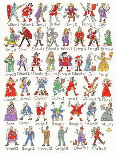 Kings and queens cross stitch - cross,