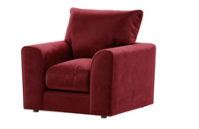 Ruby Red Plush Fabric Corner