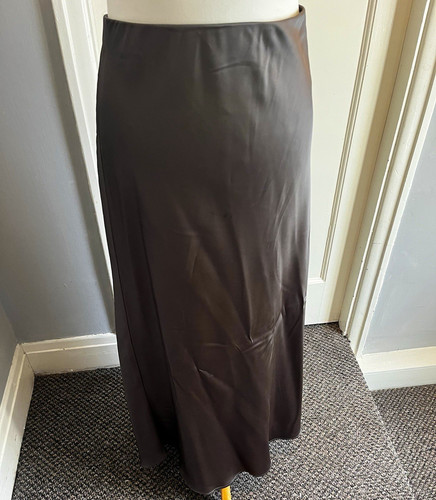 Dark grey satin slip - dark,