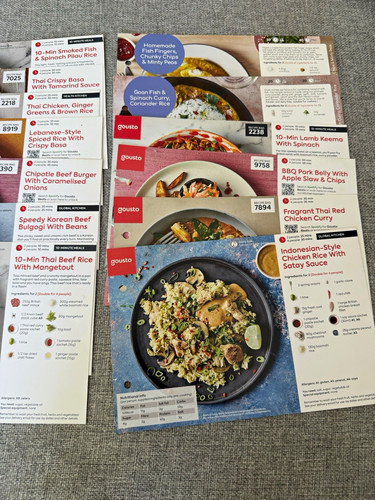 Gousto recipe cards bundle - gousto,