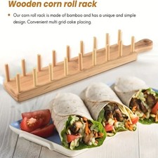 Bamboo Wooden Taco Holder Food