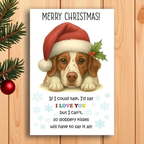Brittany spaniel christmas - brittany,