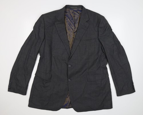 George mens grey check jacket - grey,