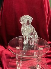 Rare Waterford Crystal Clear Sitting Labrador Figurine