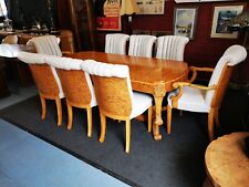 Stunning rare H L Epstein Art Deco Birds eye maple Dining Suite c 1935