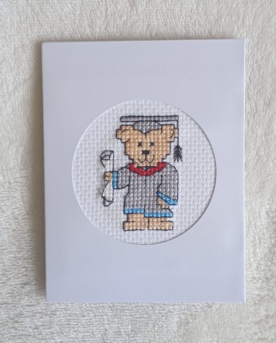 Handmade cross stitch - cross, card