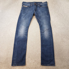 Diesel Mens Jeans 33x32 Blue Thanaz 0RJ06 Stretch Slim Skinny Denim W33 L32