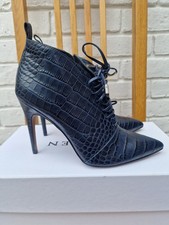 Reiss aida navy blue croc - reiss,