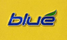 HYUNDAI BLUE - CAR BADGE / EMBLEM - 115 X 42 MM