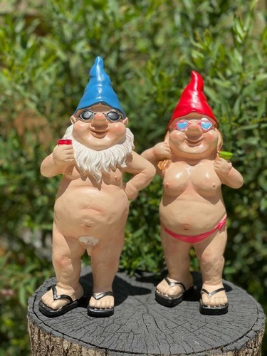Garden gnomes naked nude gnome - garden,
