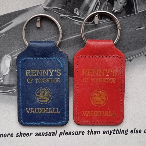 Two genuine vauxhall keyrings - two,