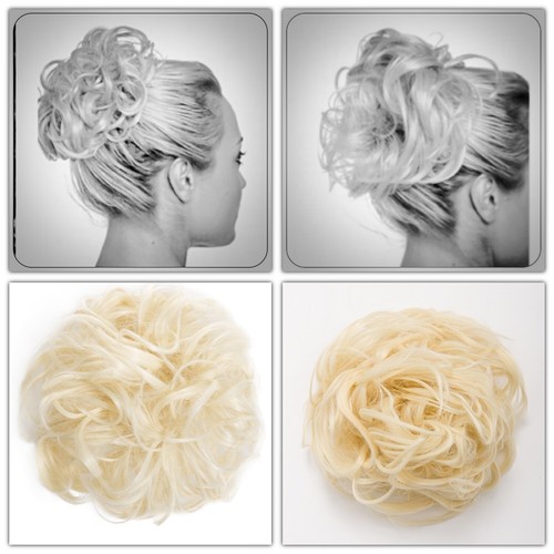Koko bun scrunchie curly - scrunchie, wavy