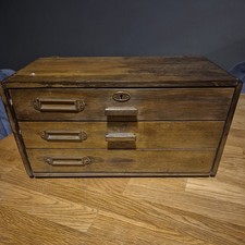 ANTIQUE GERMAN DE TREY GESELLSCHAFT, DENTISTRY SET (FALSE TEETH) WOODEN CASE.