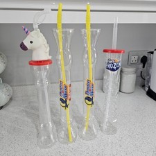 Drayton Manor & Other Theme Park Reusable Large Slush Slushie Tube Cup Bottles