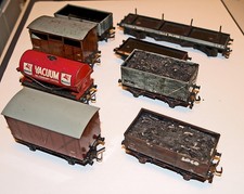 8 Hornby Dublo 3 Rail Wagons Job Lot, condition varies.