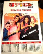 SPICE GIRLS   1998 / 2026 CALENDAR,  dates match 2026 .  Has 5 months of 1997,