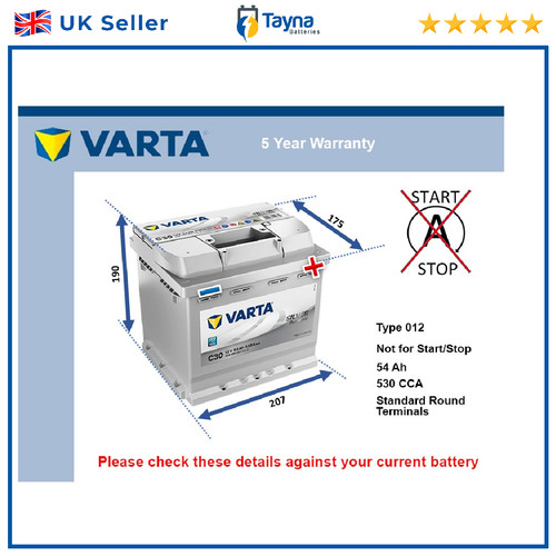 Car battery c30 - 012, 530a