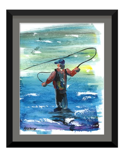9x12 original fly fishing - 9x12,