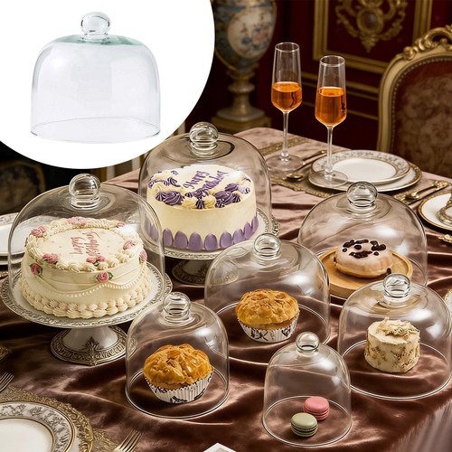 Glass dome cake cover clear - glass,