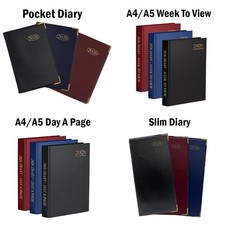 2026 A4 Week To View A5 Day a Page Diaries Slim Pocket Small Diary 60gsm Paper
